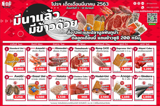 โปรเด็ดฯ ลดสูงสุด 40% เดือนมีนาคม 2563 - NobleMono